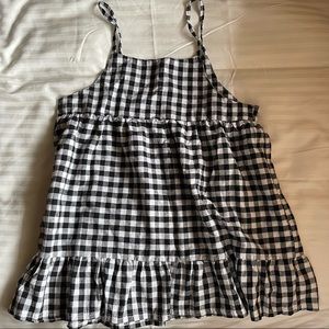 gingham babydoll dress